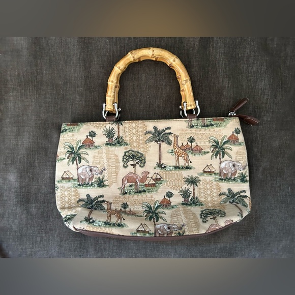 Handbags - Cute Safari Purse Bamboo Handles